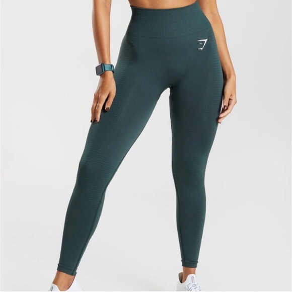 Gymshark Vital Seamless 2.0 - Green Marle - Picture 1 of 11